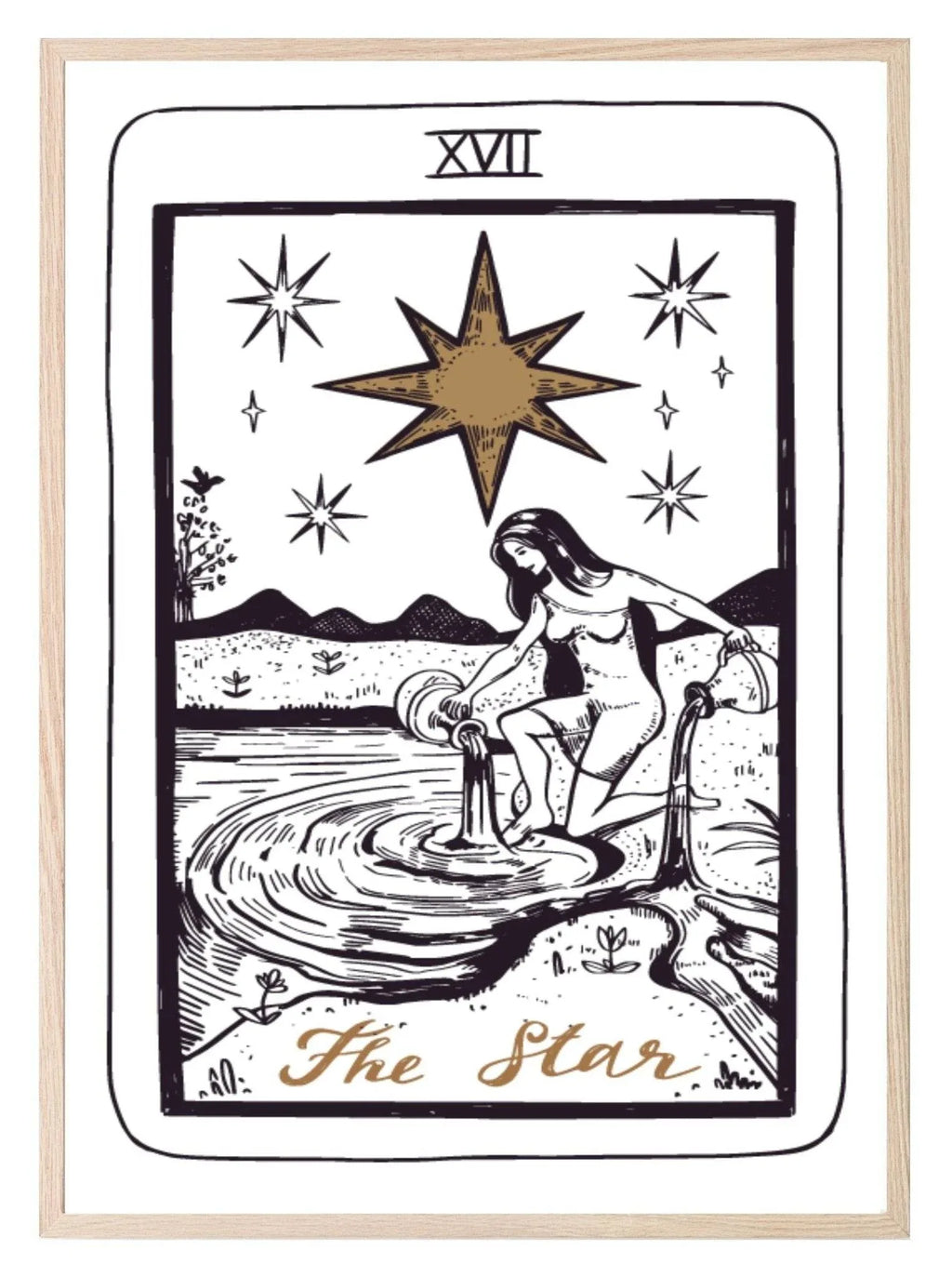 The Star Tarot Card Print | The Major Arcana | Celestial Wall Art - Larosier Prints