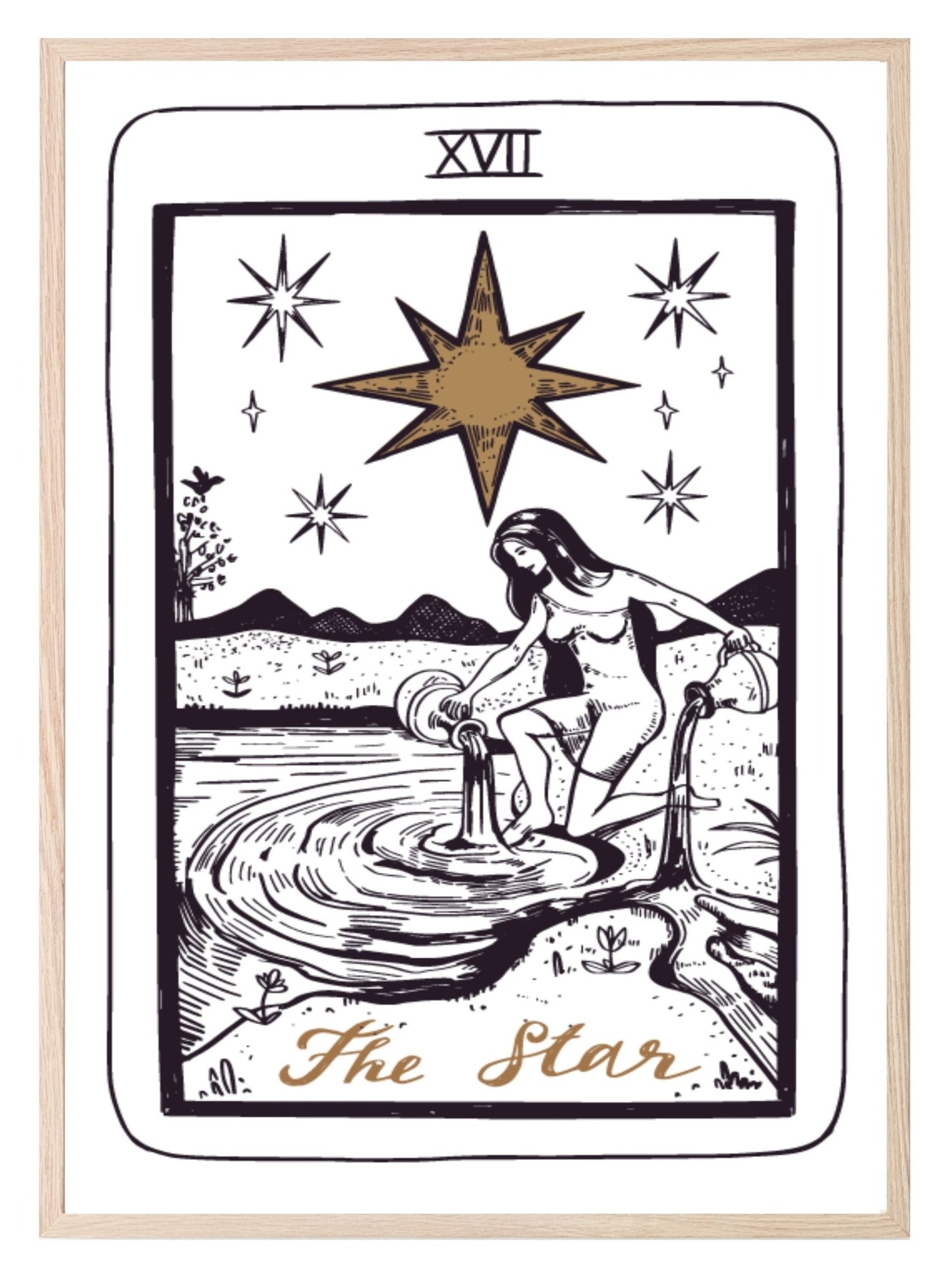 The Star Tarot Card Print | The Major Arcana | Celestial Wall Art