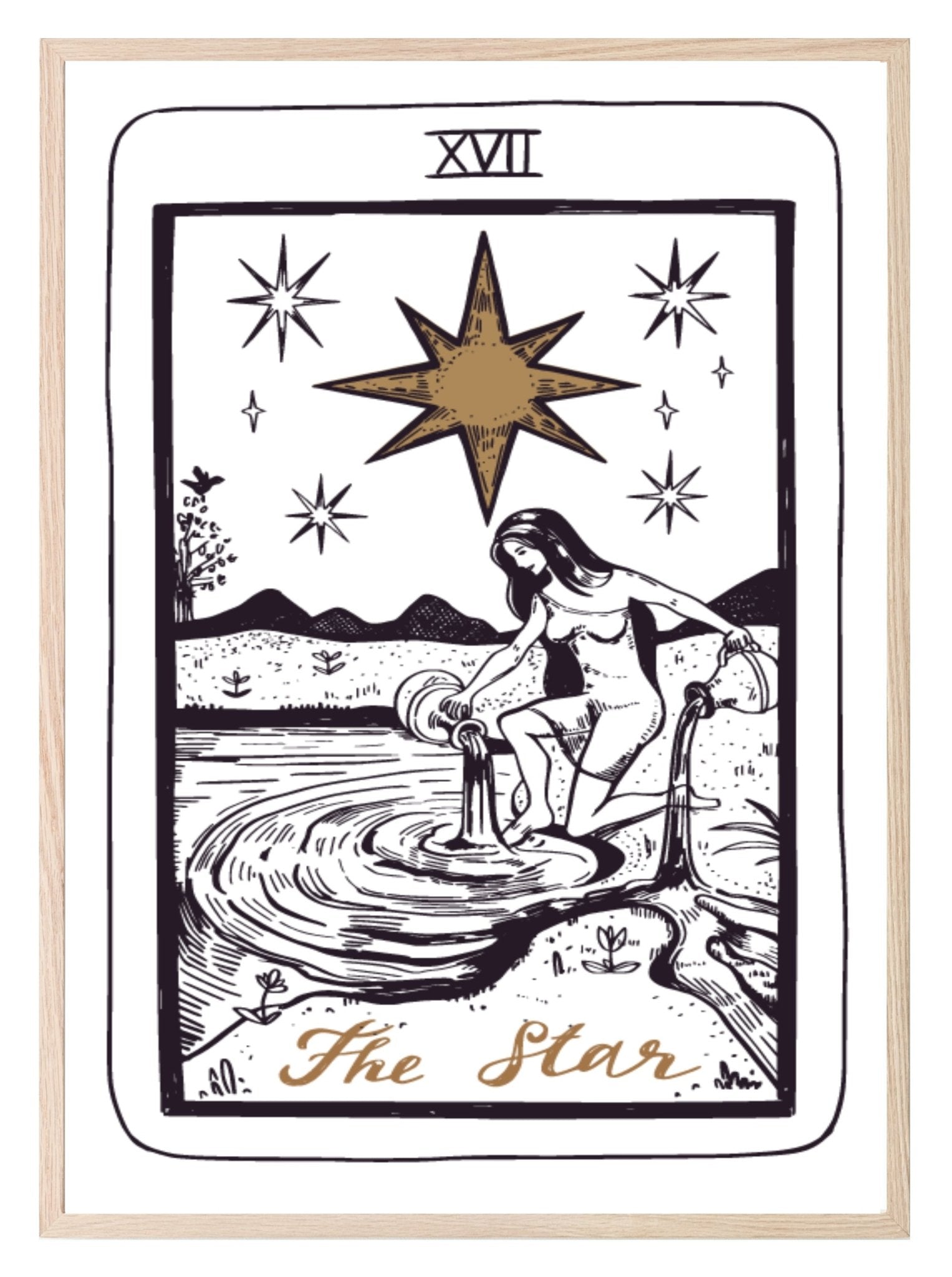 The Star Tarot Card Print | The Major Arcana | Celestial Wall Art