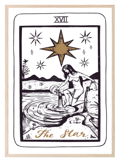 The Star Tarot Card Print | The Major Arcana | Celestial Wall Art