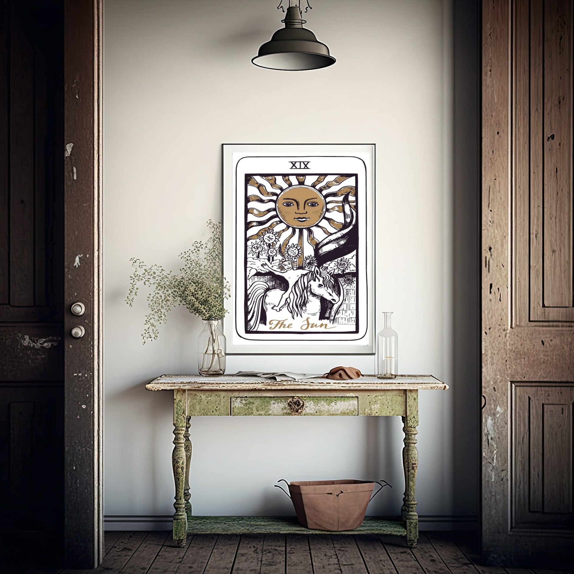 The Sun Tarot Card Print | The Major Arcana | Celestial Wall Art