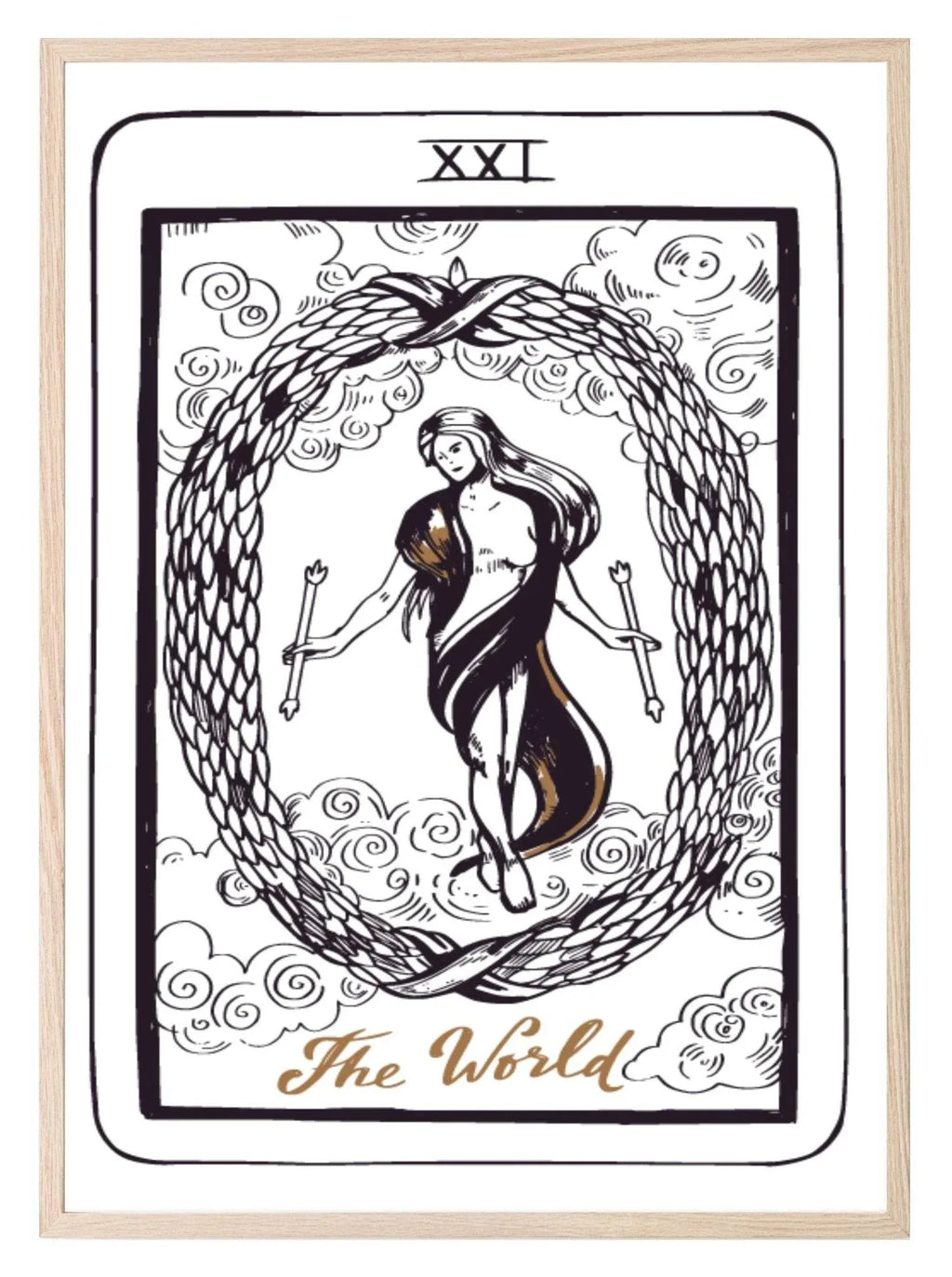The World Tarot Card Print | Major Arcana | Celestial Wall Art - Larosier Prints