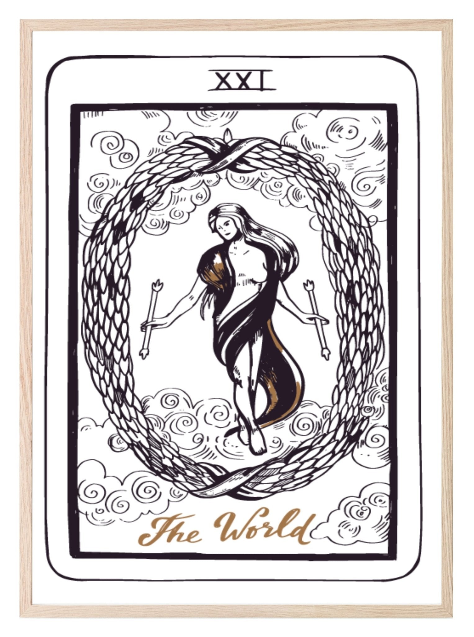 The World Tarot Card Print | Major Arcana | Celestial Wall Art