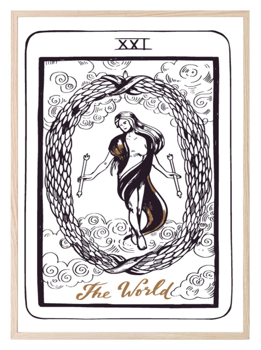 The World Tarot Card Print | Major Arcana | Celestial Wall Art