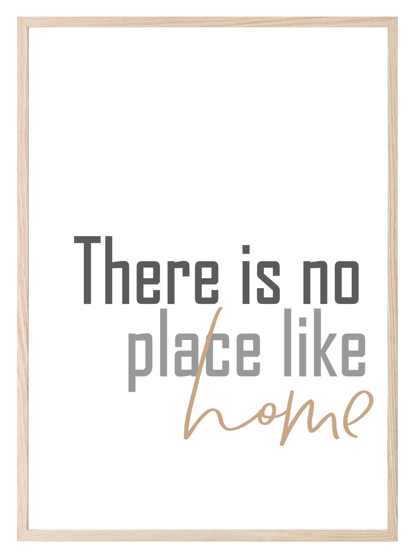 There Is No Place Like Home Print | New House Wall Art