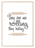 They See Me Rolling Print | Fun Music Kitchen Wall Art - Larosier Prints
