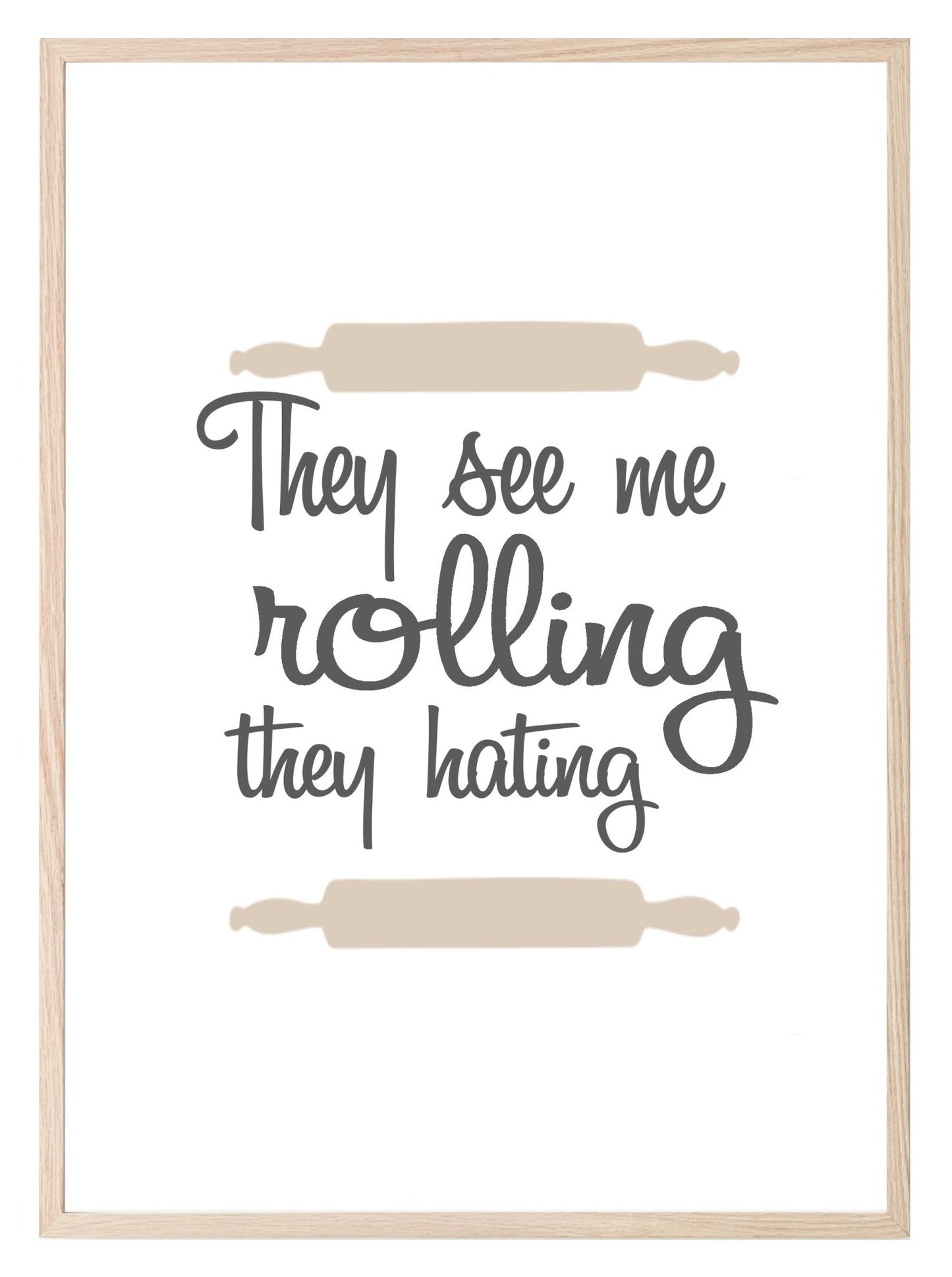 They See Me Rolling Print | Fun Music Kitchen Wall Art