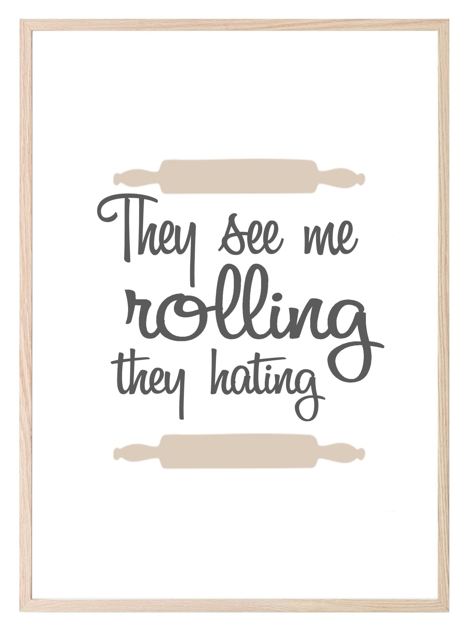 They See Me Rolling Print | Fun Music Kitchen Wall Art