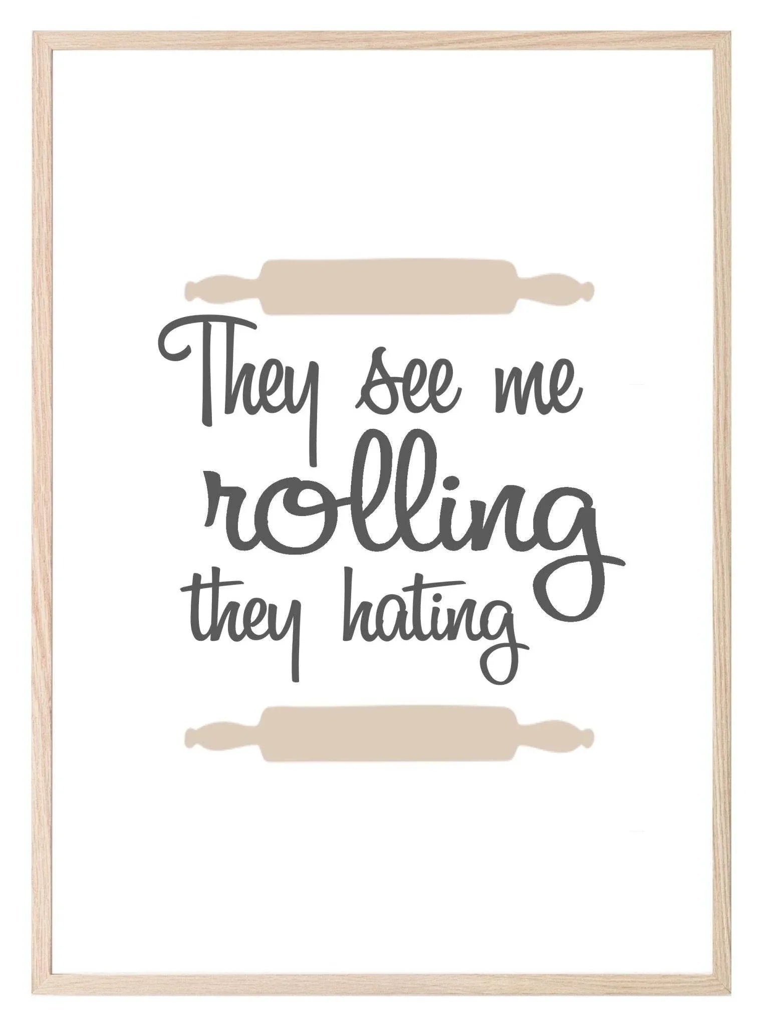 They See Me Rolling Print | Fun Music Kitchen Wall Art - Larosier Prints
