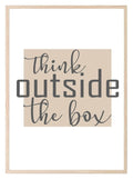 Think Outside The Box Print | Inspirational Office Wall Art - Larosier Prints