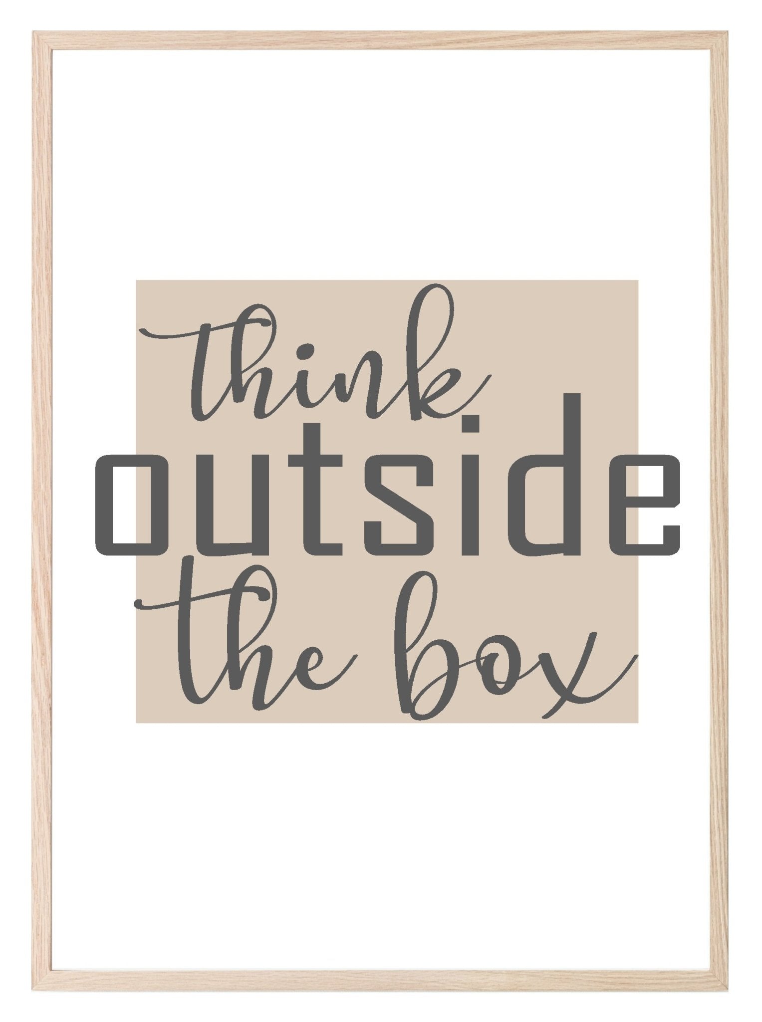 Think Outside The Box Print | Inspirational Office Wall Art