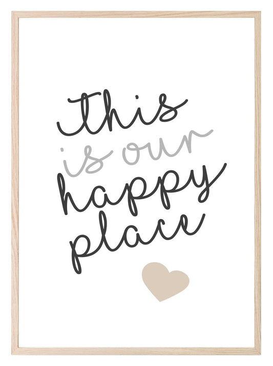 This Is Our Happy Place Print | Home Wall Art