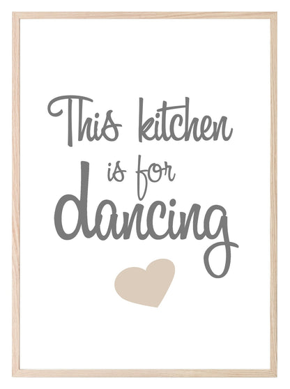 This Kitchen Is For Dancing Print | Fun Family Wall Art