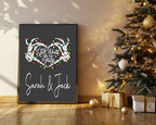 Christmas Forever Print styled beside a Christmas tree