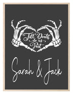 Till Death Do Us Part Forever Print reverse personalised with example couple names