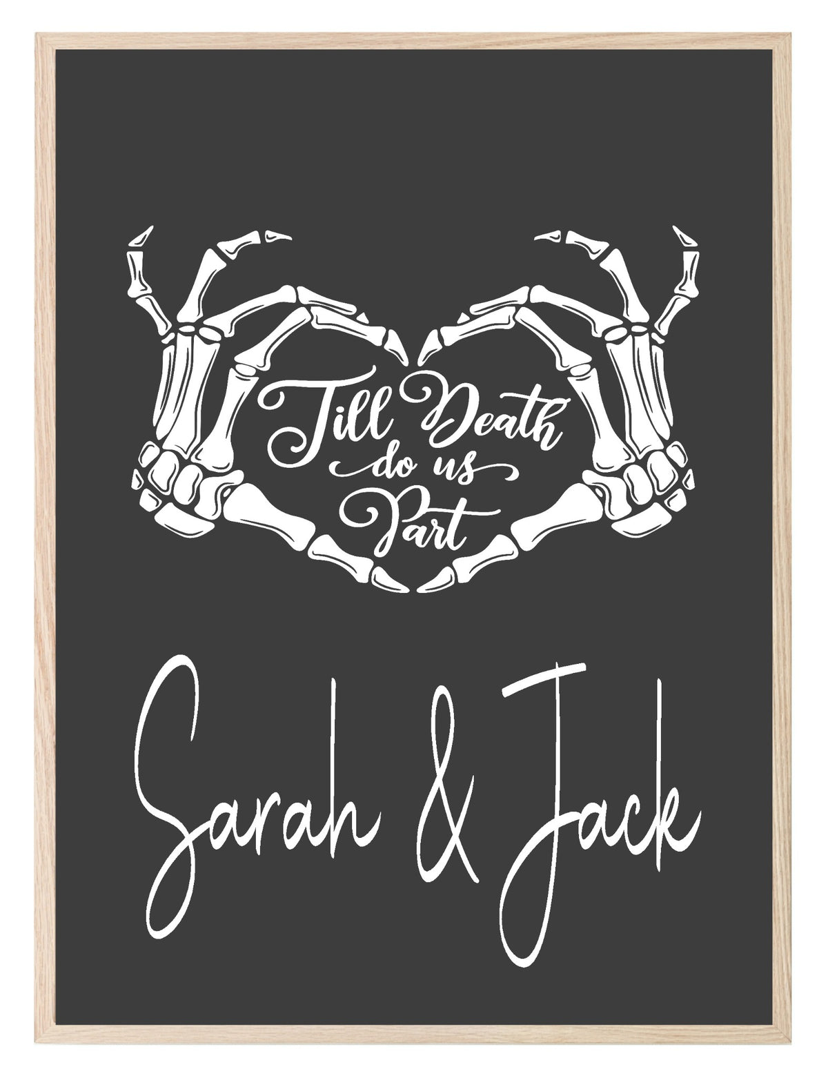 Till Death Do Us Part Forever Print reverse personalised with example couple names