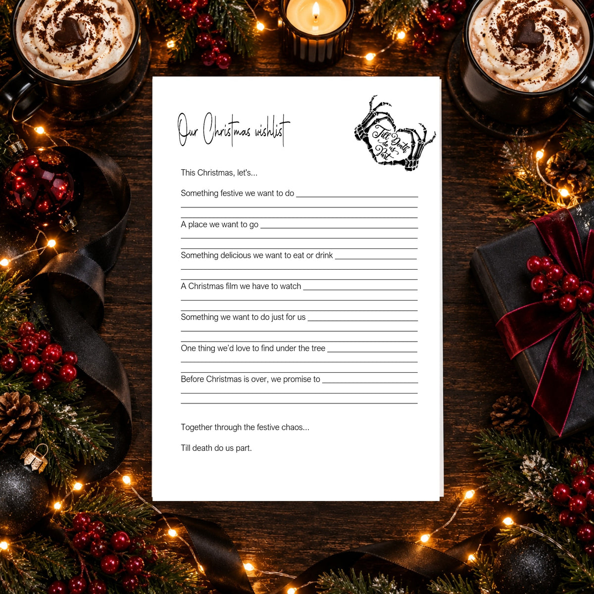 Our Christmas Wish List A4 activity sheet
