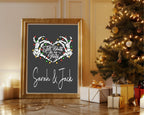 Personalised Till Death Do Us Party Christmas side shown in a frame