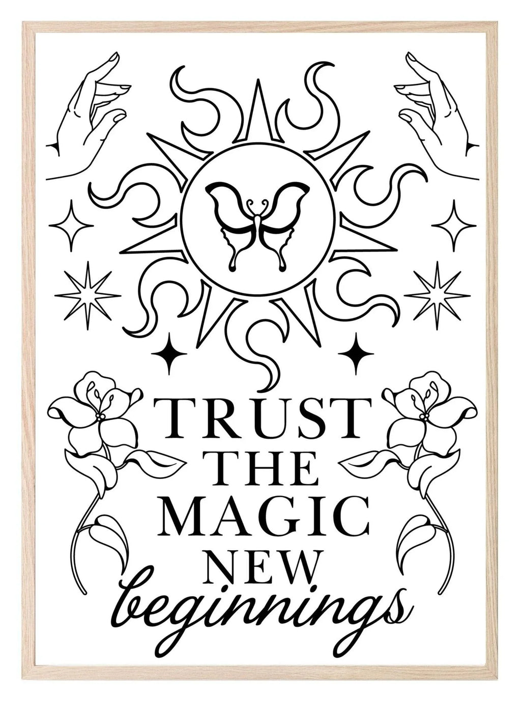 Trust The Magic Print | New Beginnings | Celestial Wall Art - Larosier Prints