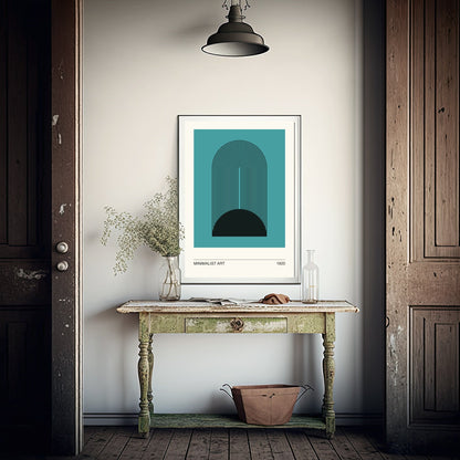 Turquoise Minimalist Print | Abstract Wall Art