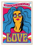 Vintage Bright Woman Love Print | Pop Art Style Wall Art - Larosier Prints