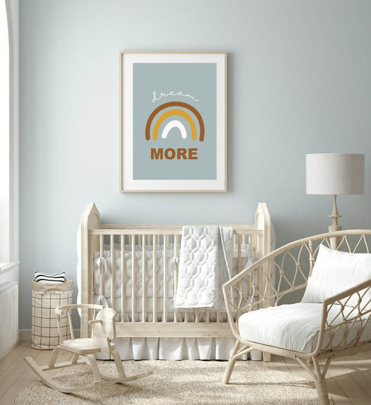 Vintage Dream More Print | Nursery Wall Art
