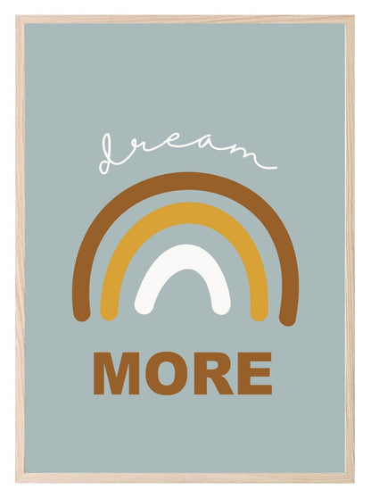 Vintage Dream More Print | Nursery Wall Art