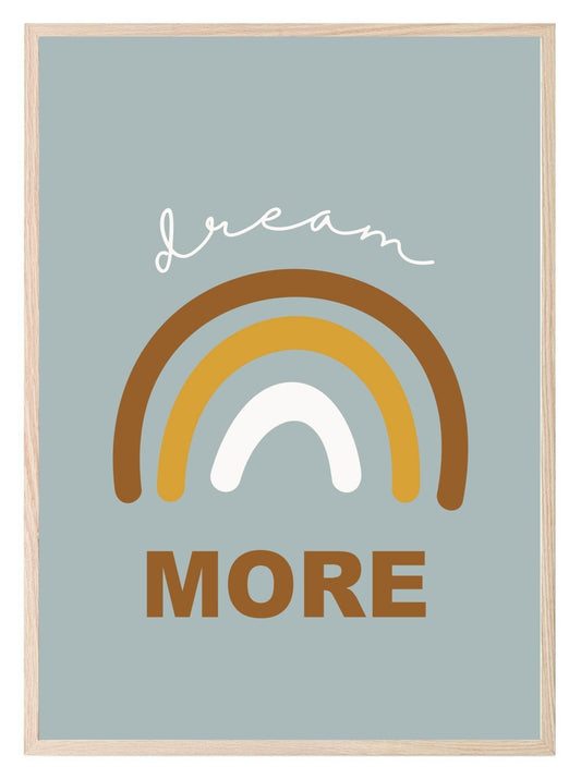 Vintage Dream More Print | Nursery Wall Art