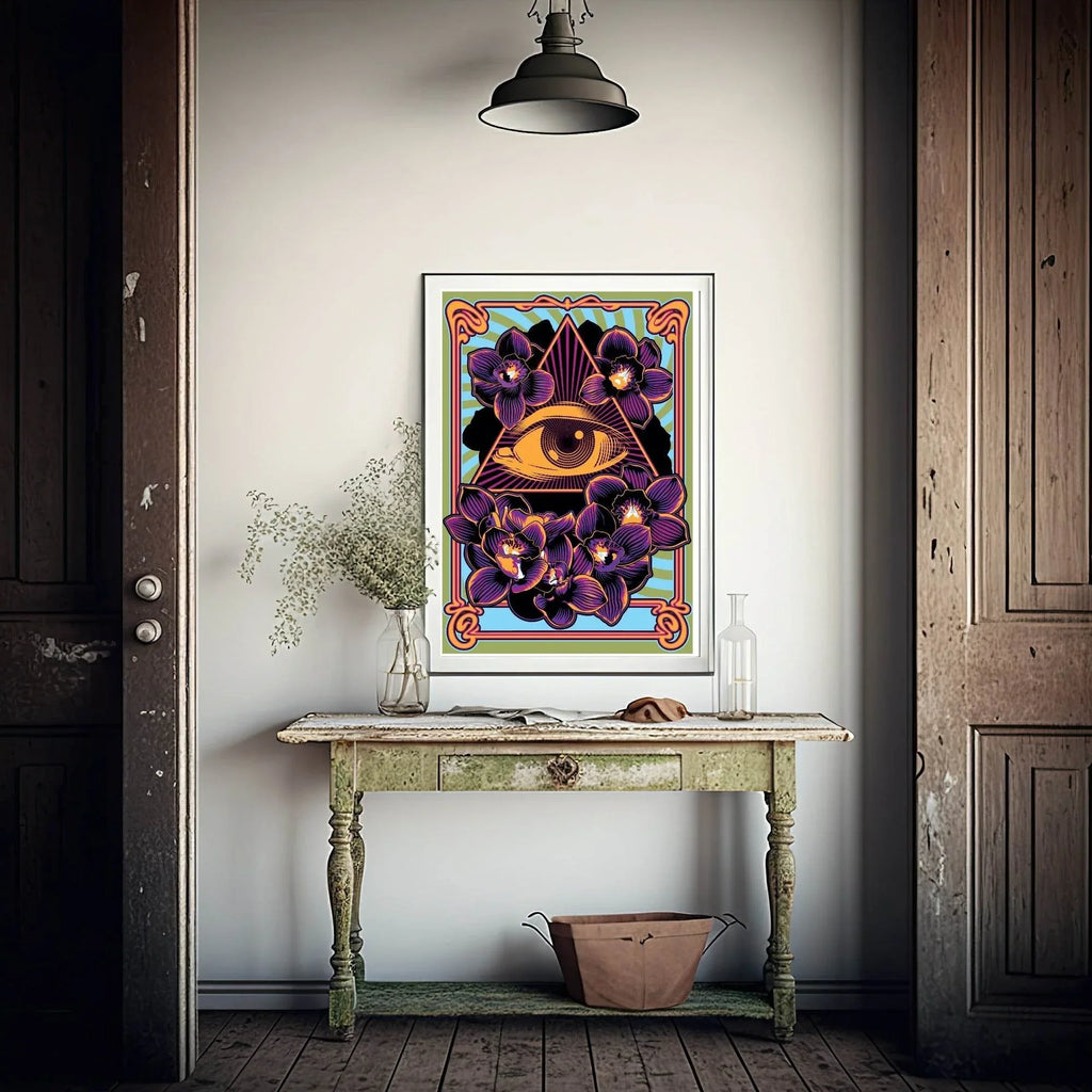 Vintage Eye Print | Colourful Wall Art - Larosier Prints