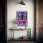 Vintage Microphone Print | Colourful Wall Art - Larosier Prints