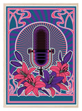 Vintage Microphone Print | Colourful Wall Art - Larosier Prints