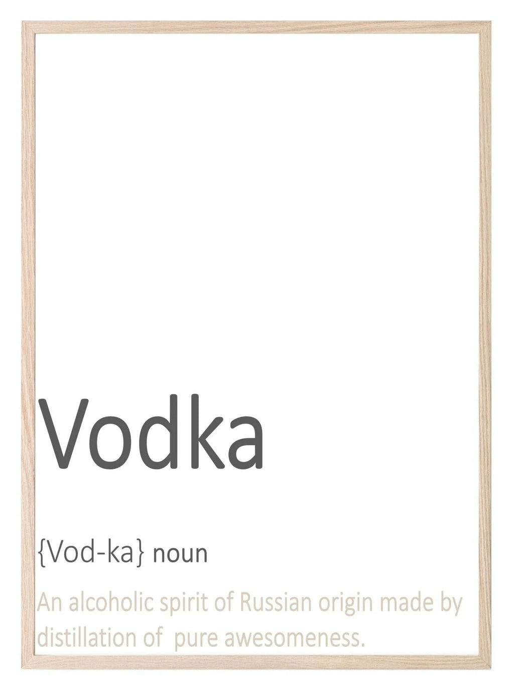 Vodka Definition Print | Fun Wall Art - Larosier Prints