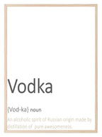 Vodka Definition Print | Fun Wall Art - Larosier Prints