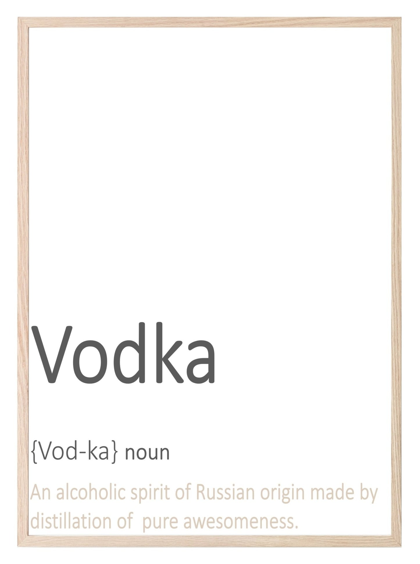 Vodka Definition Print | Fun Wall Art