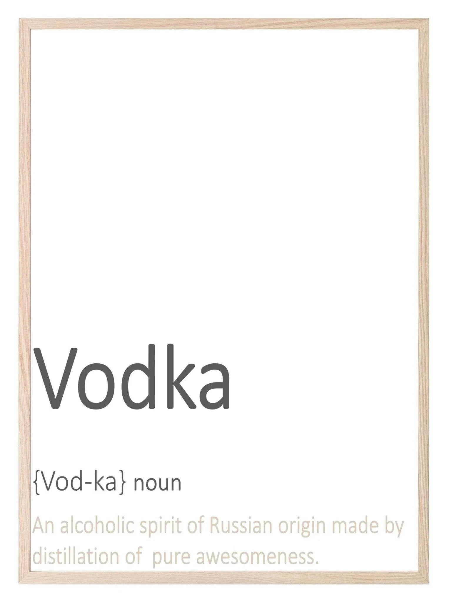 Vodka Definition Print | Fun Wall Art - Larosier Prints
