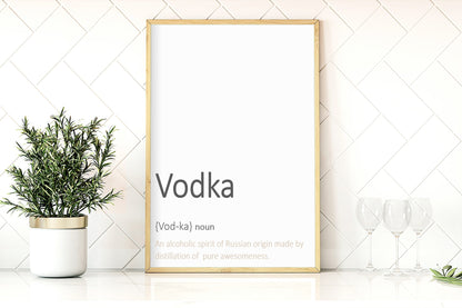 Vodka Definition Print | Fun Wall Art