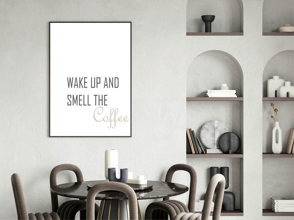 Wake up & Smell The Coffee Print | Kitchen Wall Art - Larosier Prints