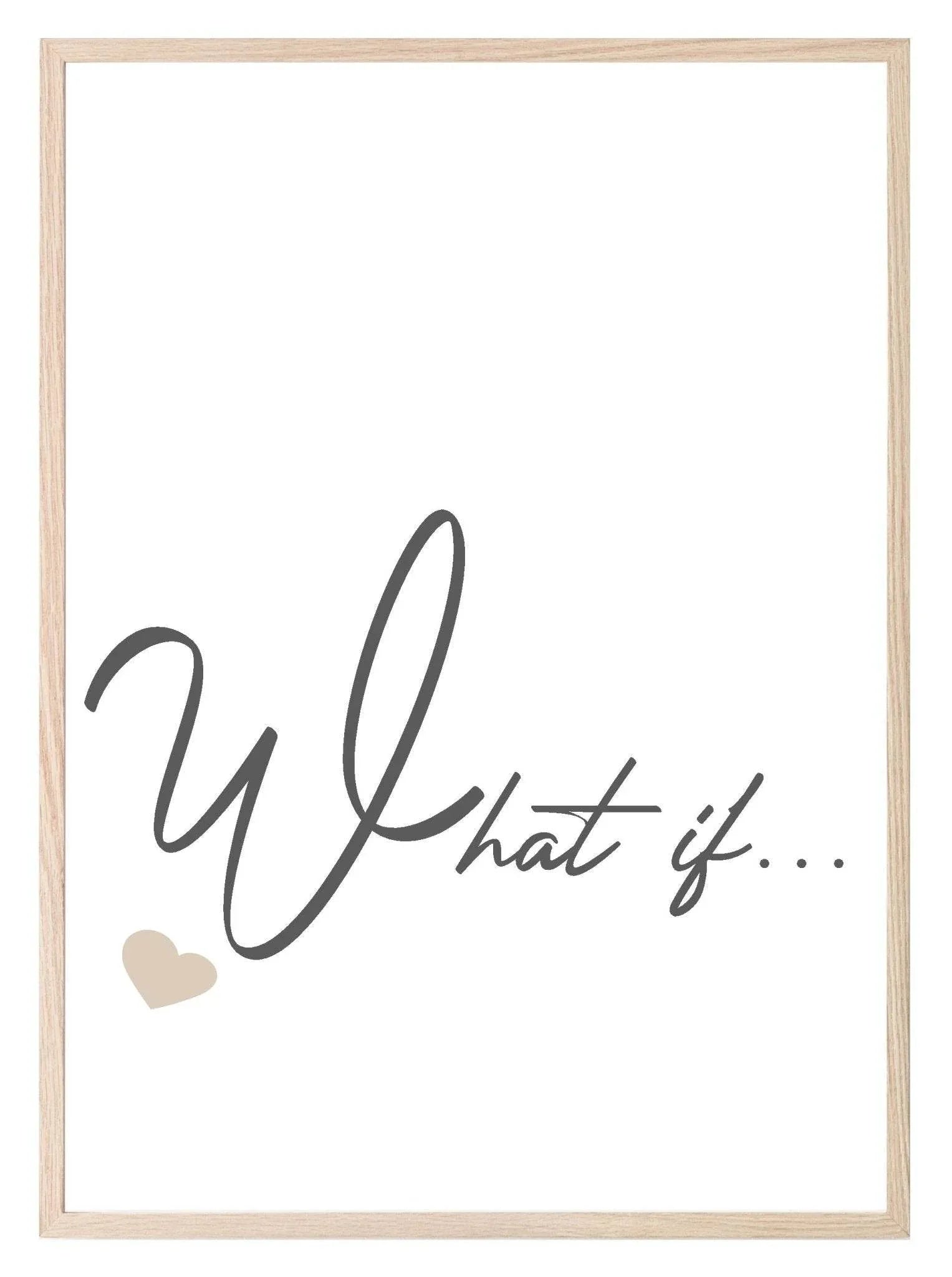 What If Print | Thought Provoking Wall Art - Larosier Prints