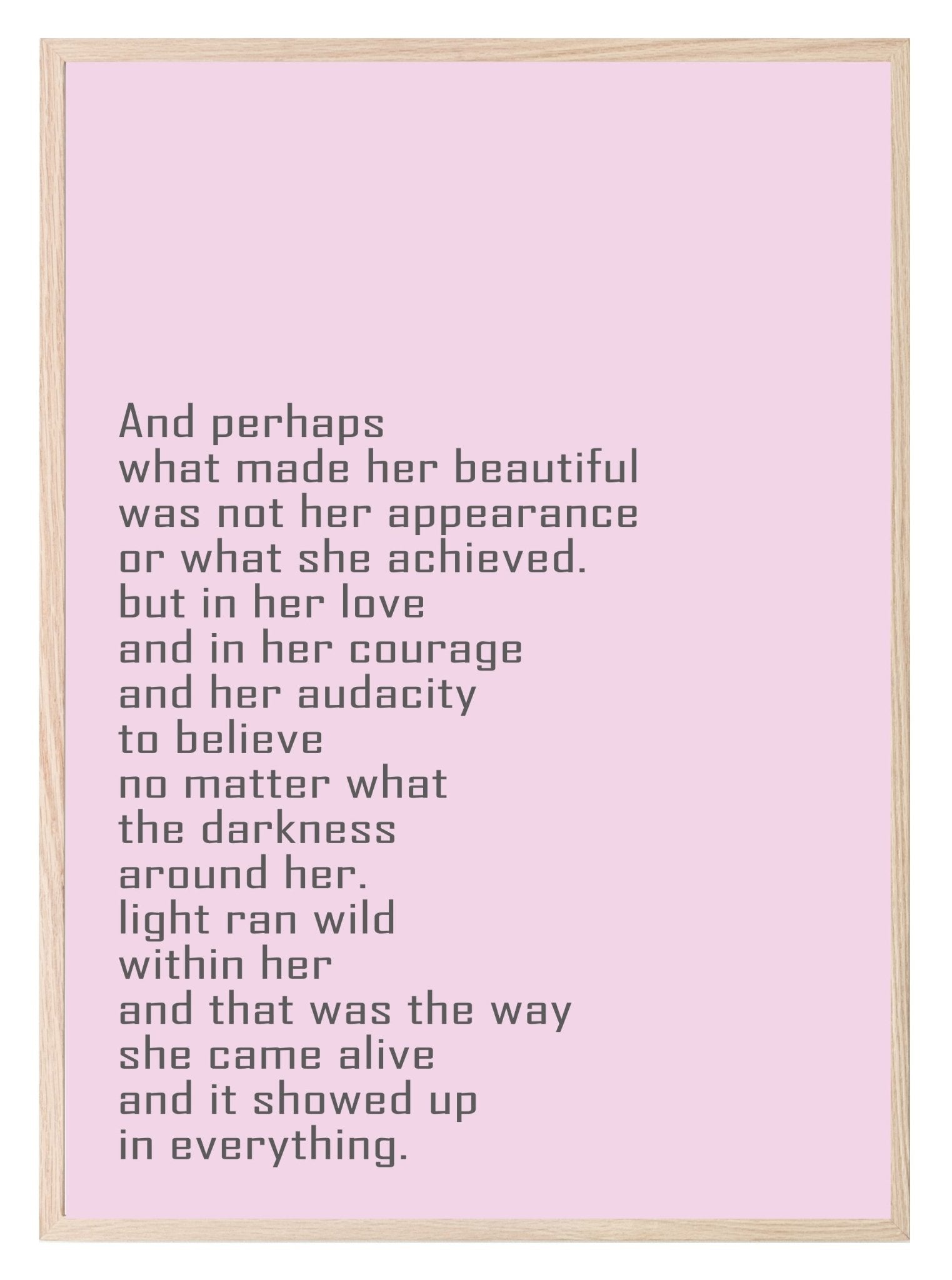 What Made Her Beautiful Print | Inspirational Women Wall Art