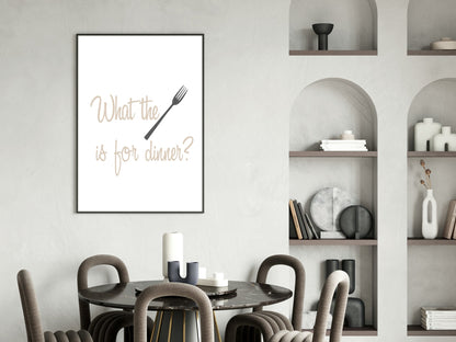 What The FORK Is For Dinner Print | Fun Kitchen Wall Art