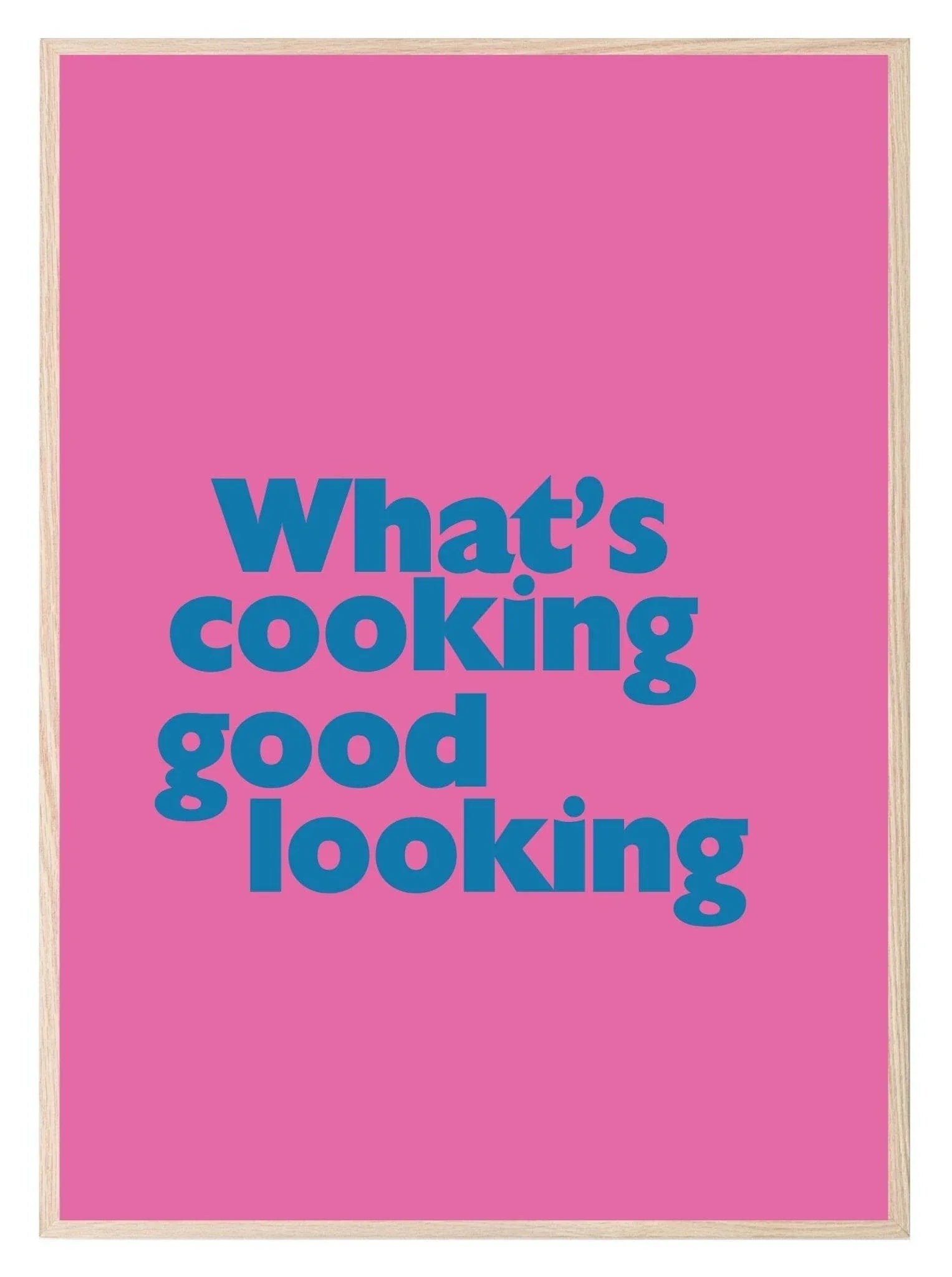 What's Cooking Good Looking Print | Fun Kitchen Wall Art - Larosier Prints