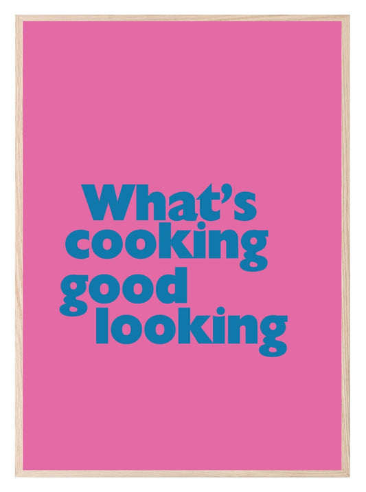 What's Cooking Good Looking Print | Fun Kitchen Wall Art