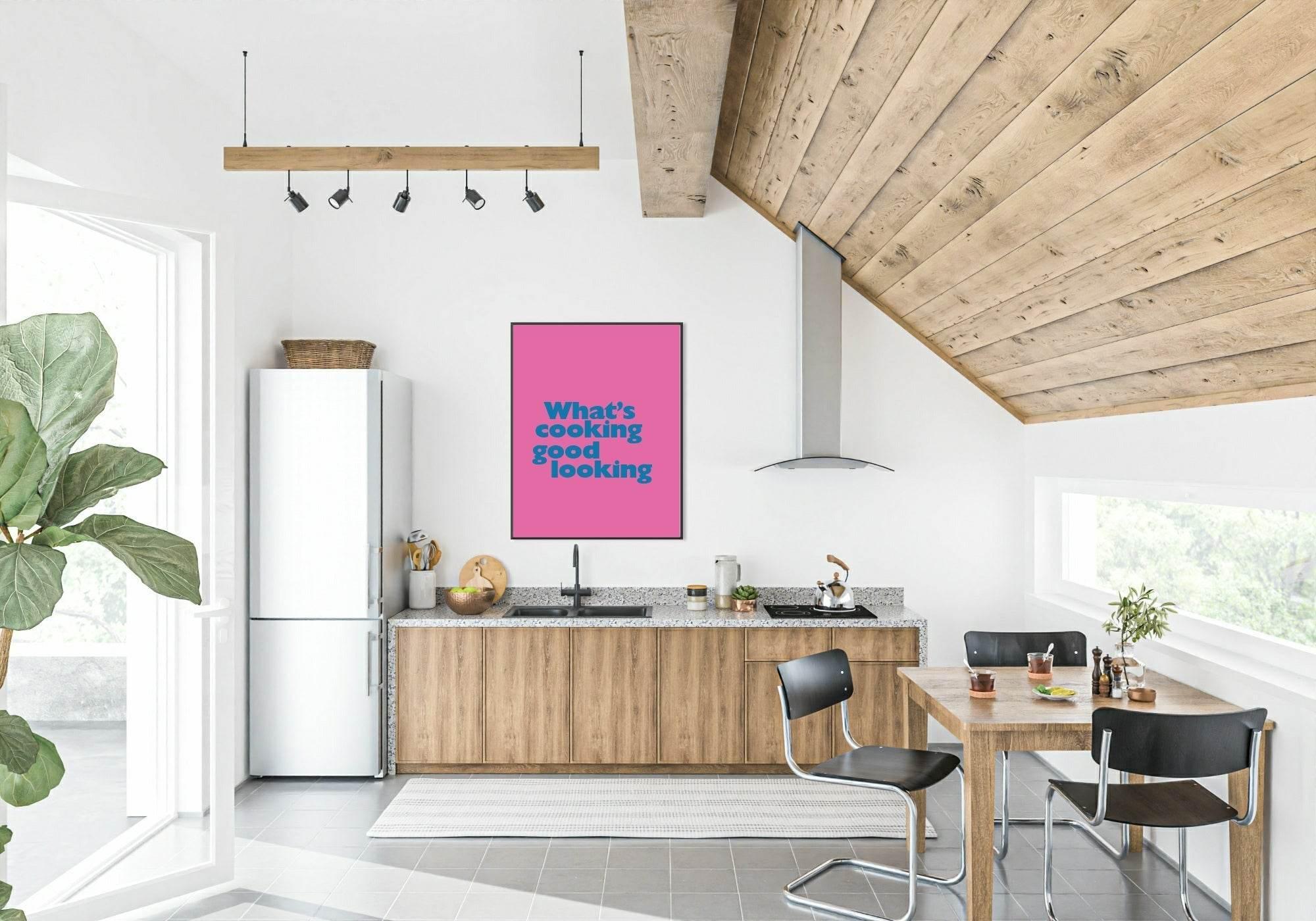 What's Cooking Good Looking Print | Fun Kitchen Wall Art - Larosier Prints