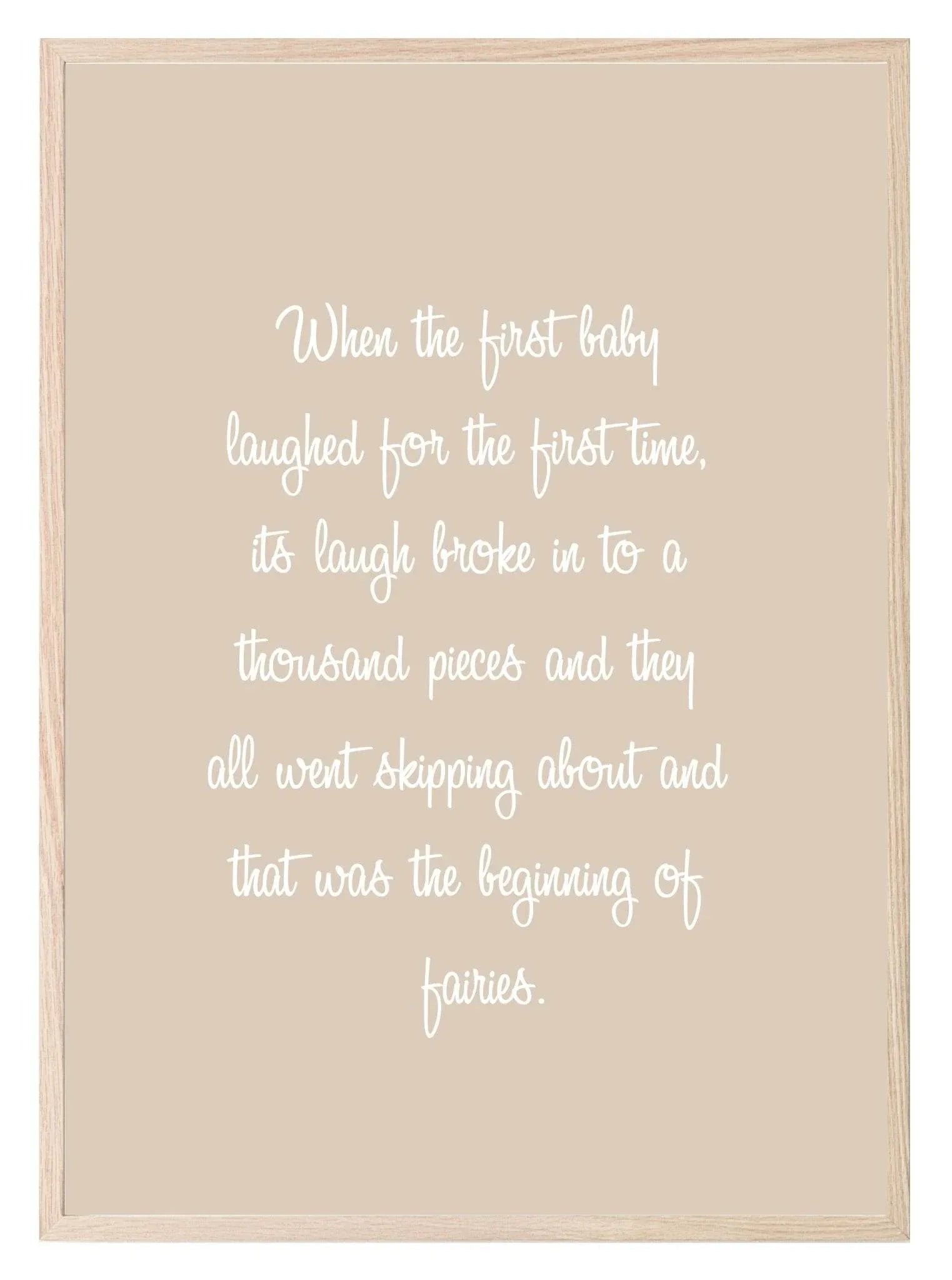 When The Baby Laughed For The First Time Print | Nursery Wall Art - Larosier Prints