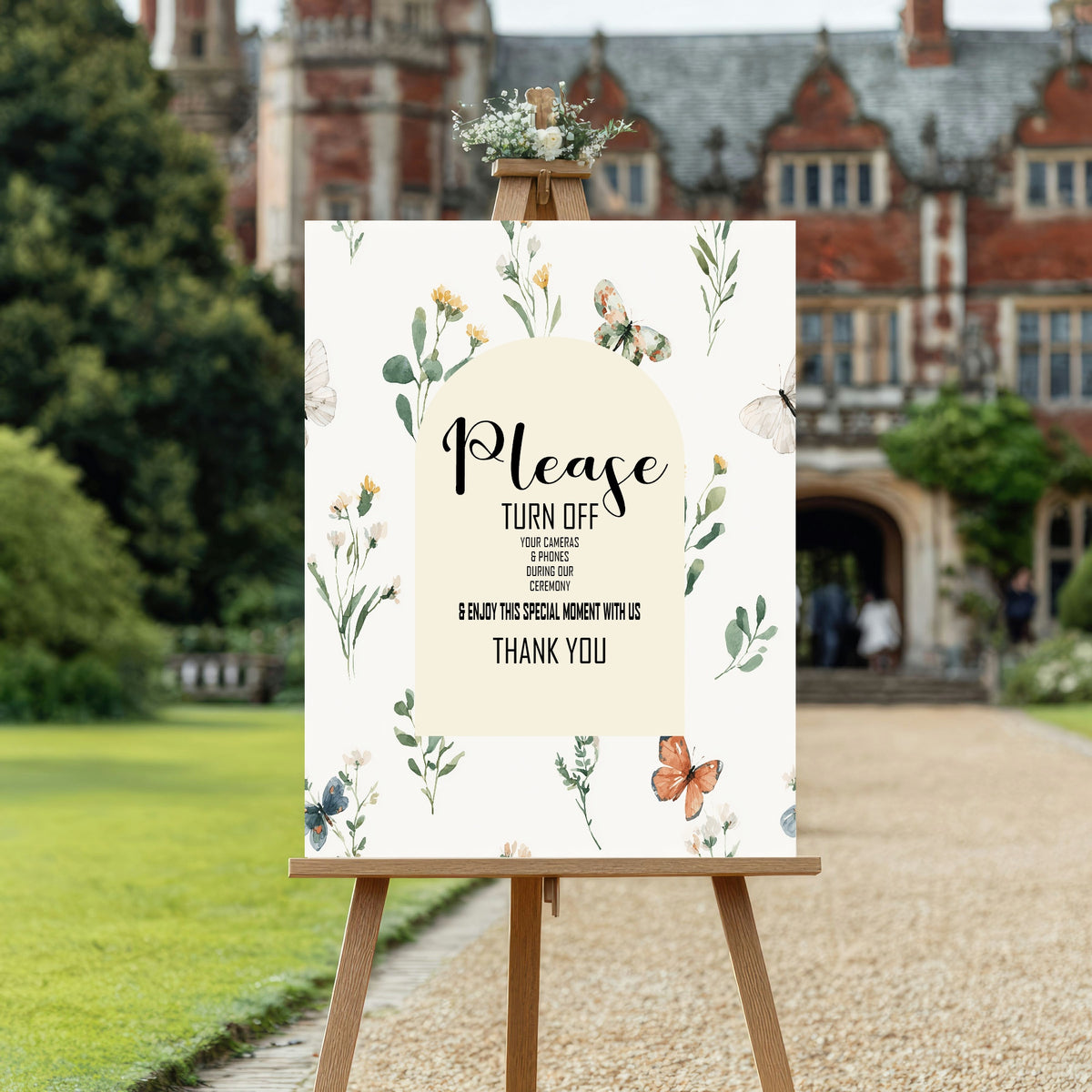 Wildflowers Unplugged Ceremony Sign