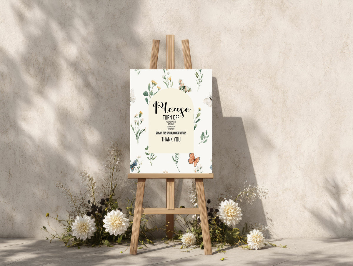 Wildflowers Unplugged Ceremony Sign