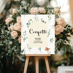 Wildflowers Wedding Confetti Sign