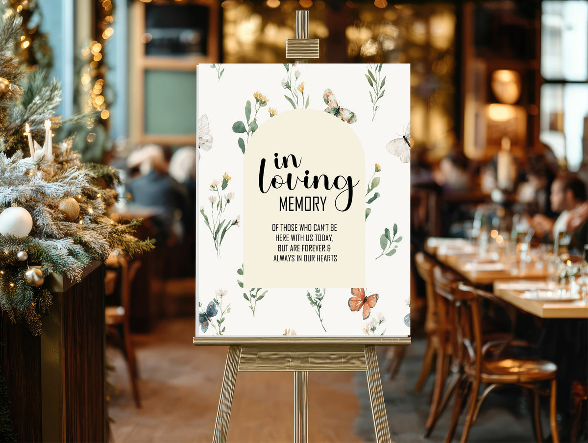 Wildflowers Wedding In Loving Memory Sign