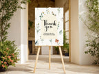 Wildflowers Wedding Thank You Sign