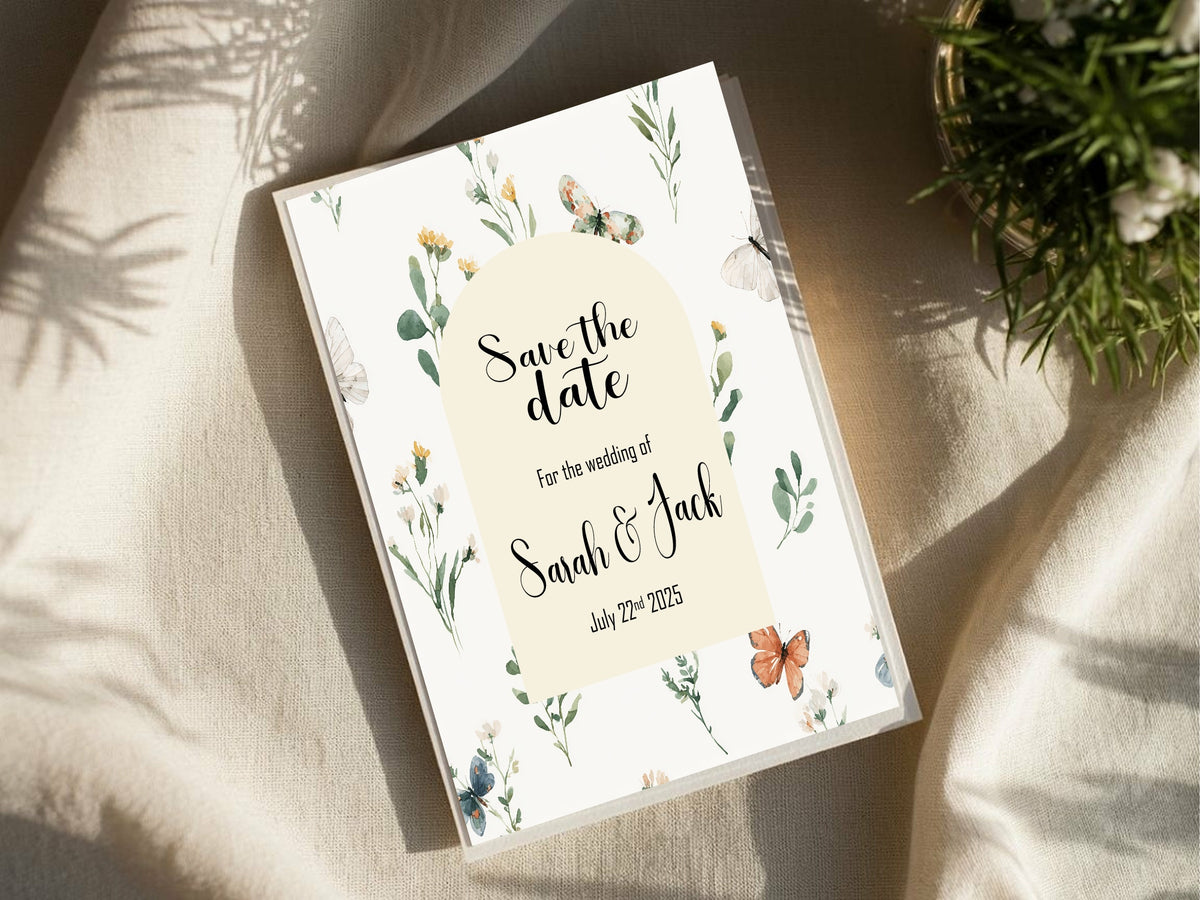 Wildflowers Wedding Save the Date Cards | Pack of 10